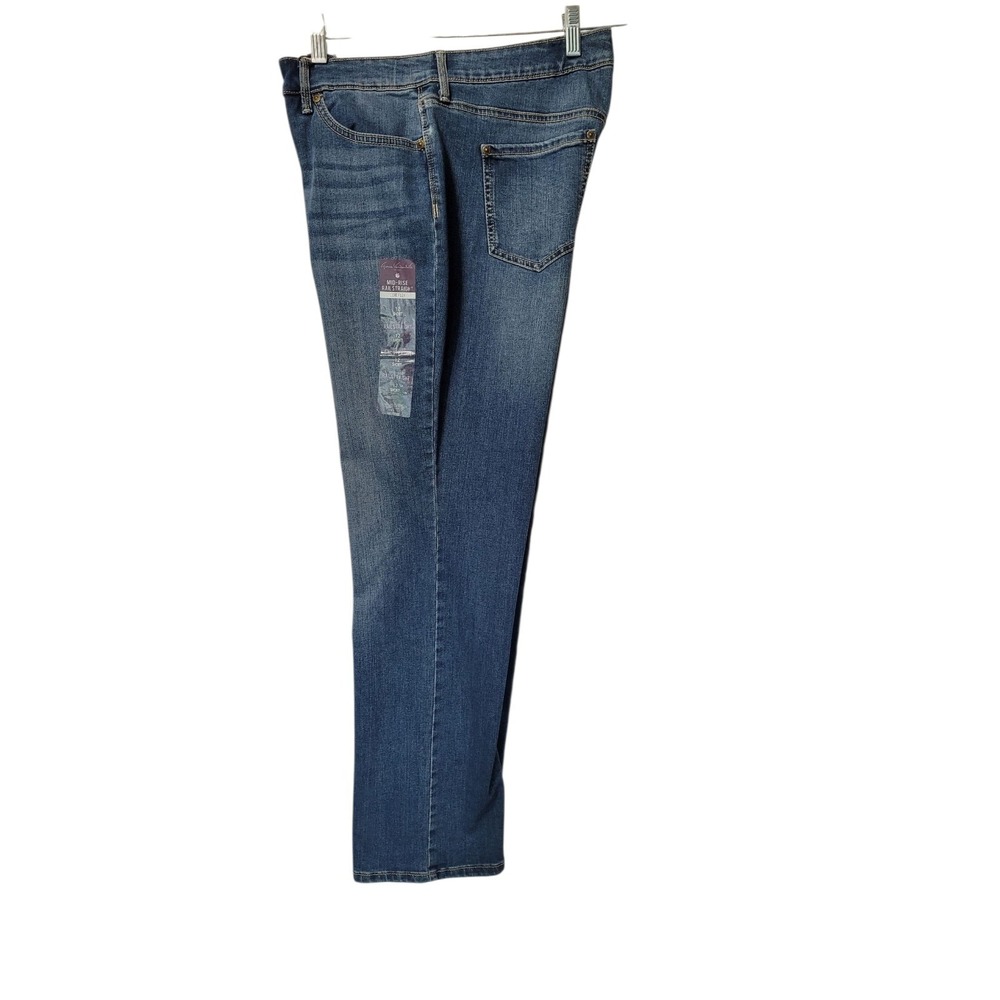 Gloria Vanderbilt Jeans Womens 12S All Around Slimming Rail Straight Med Wash